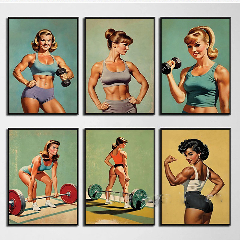 Home Gym On Wall - Poster and Print Canvas Painting Body
