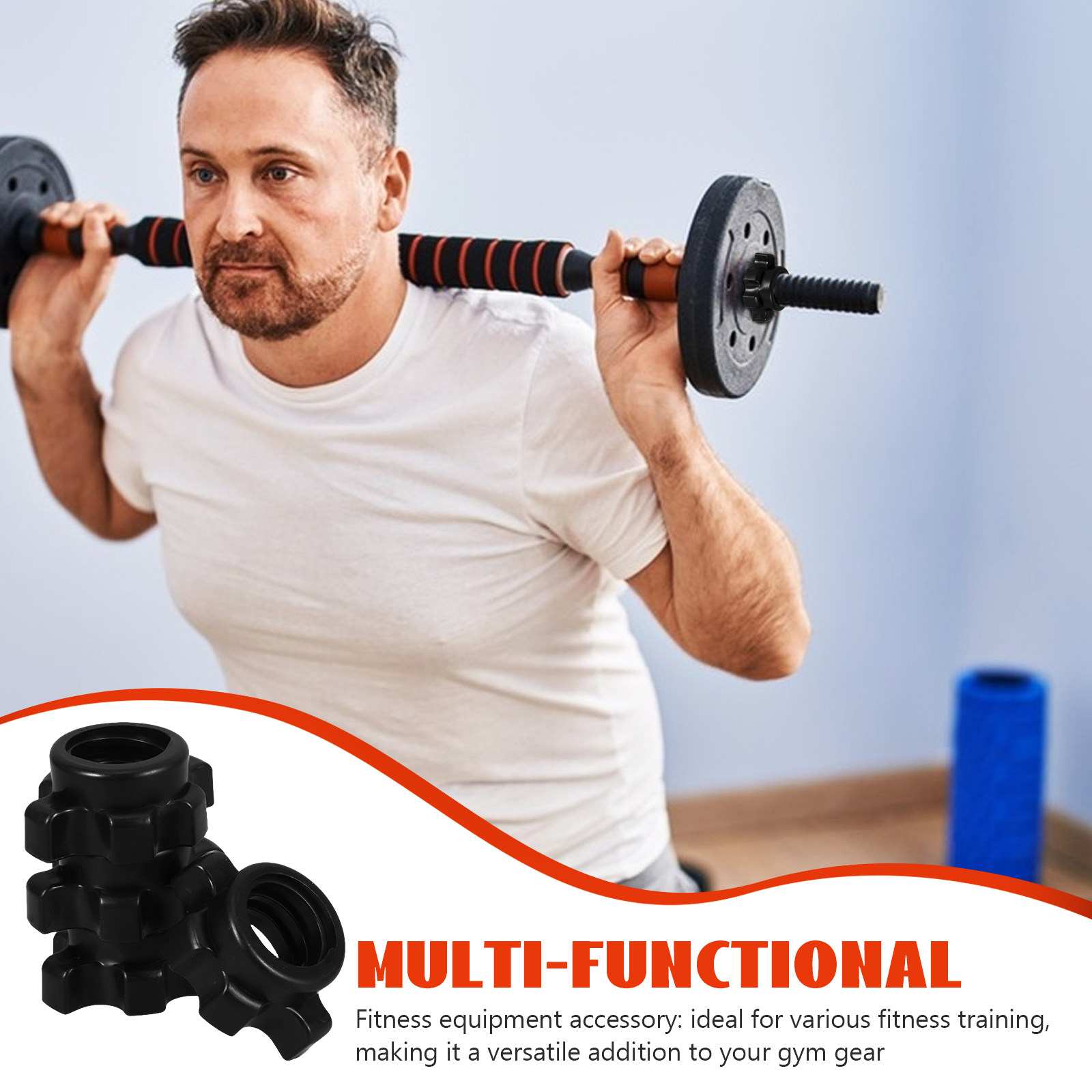 Home Gym Rig - 4 Pcs Plastic Nut Dumbbell Bar