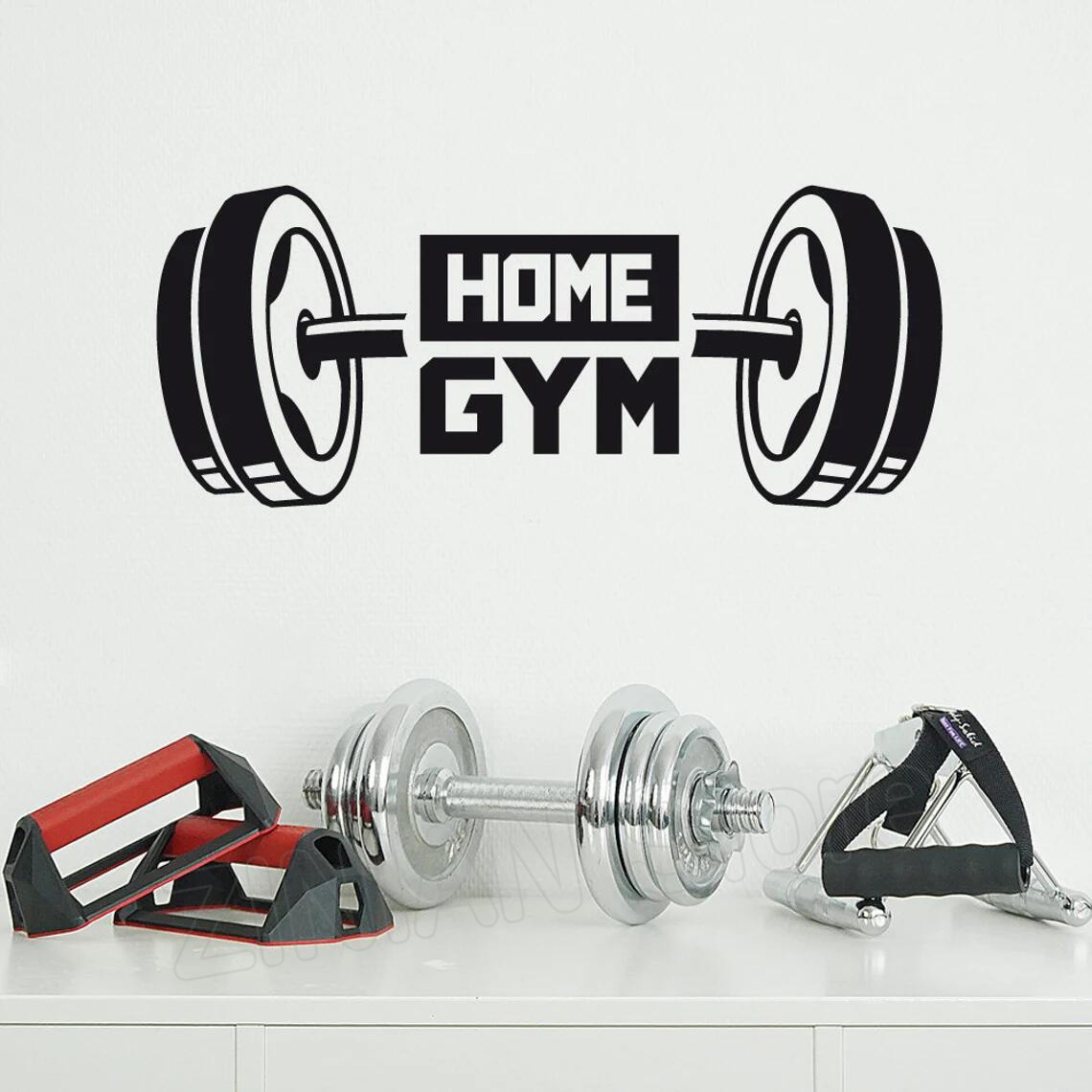 Home Gym On Wall - Fitness Home Gym Decor Wall Sticker