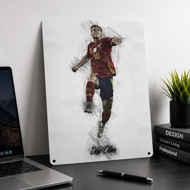 Dani Olmo Textured Posters Cus - огляд і ціна Home Gym Yes Or No
