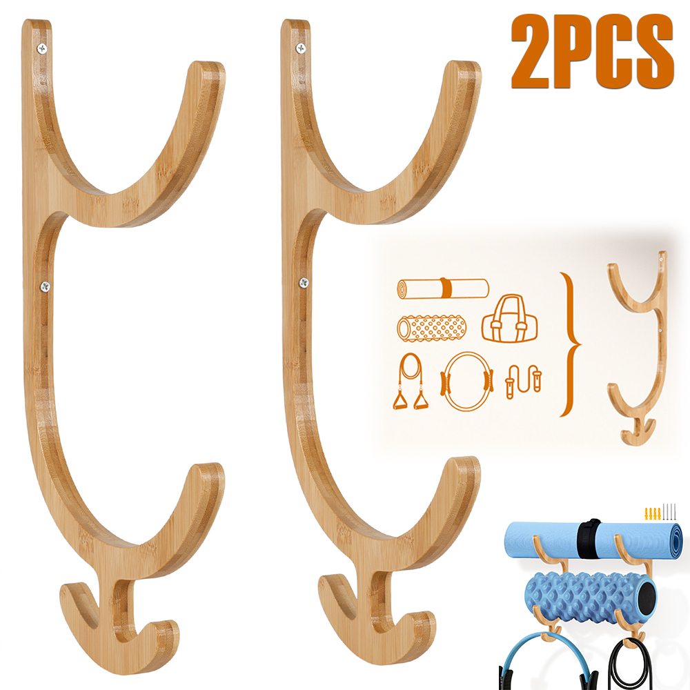 2Pcs Yoga Mat Storage Rack Wal - огляд і ціна Home Gym On Wall