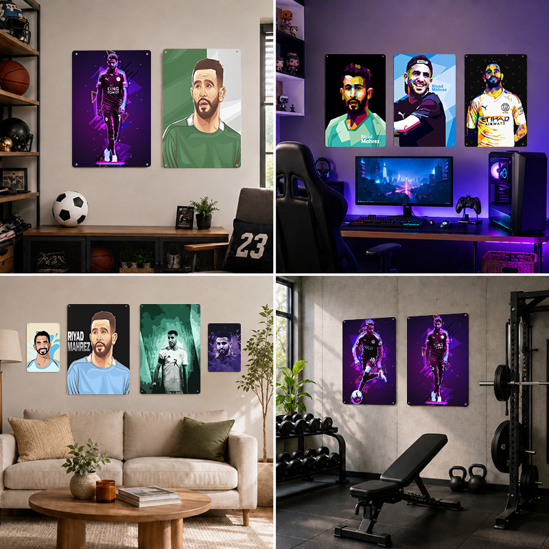 Riyad Mahrez Printed Posters C - огляд і ціна Home Gym Yes Or No