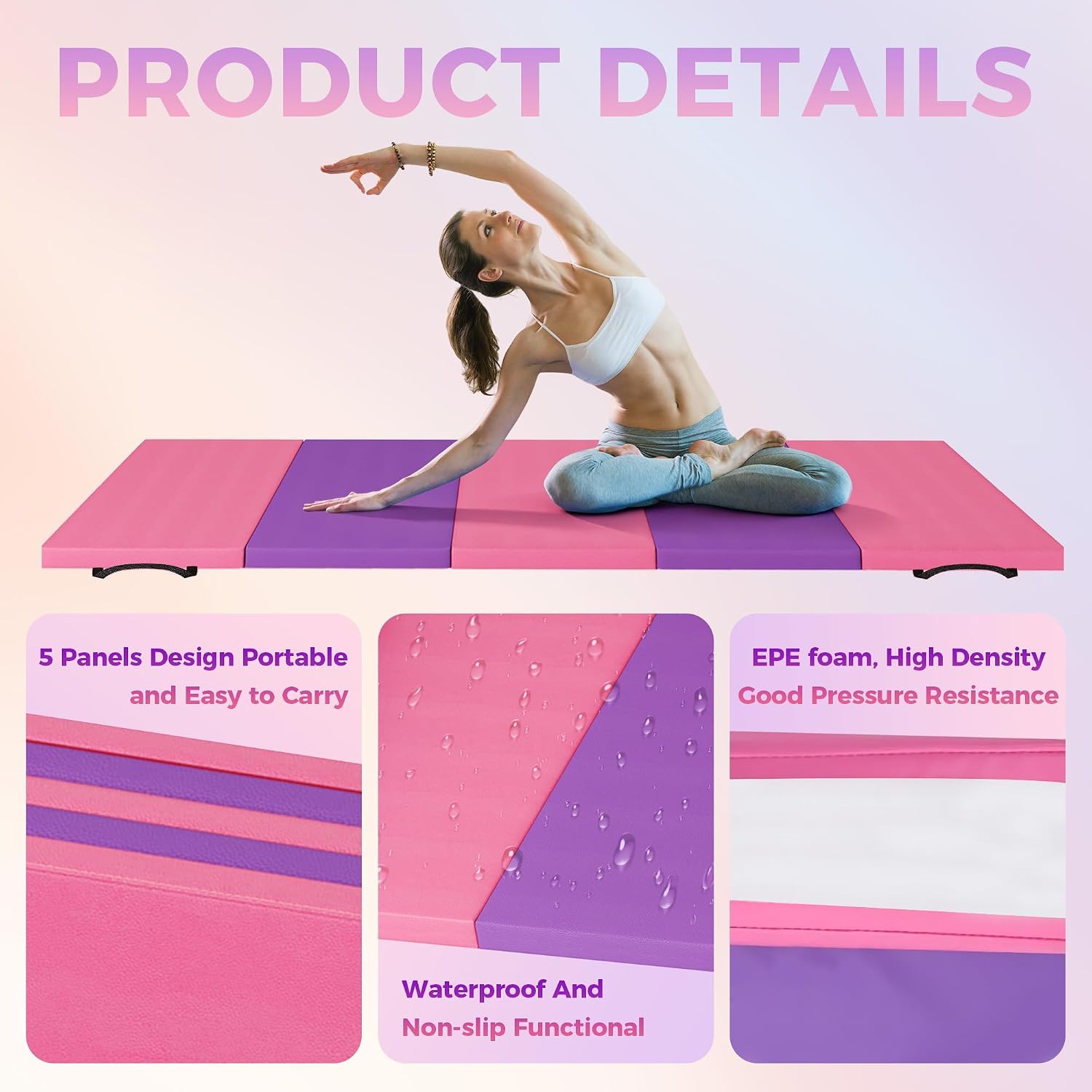 Foldable Yoga Mat Gymnastics M - огляд і ціна Home Gym Yoga Mat