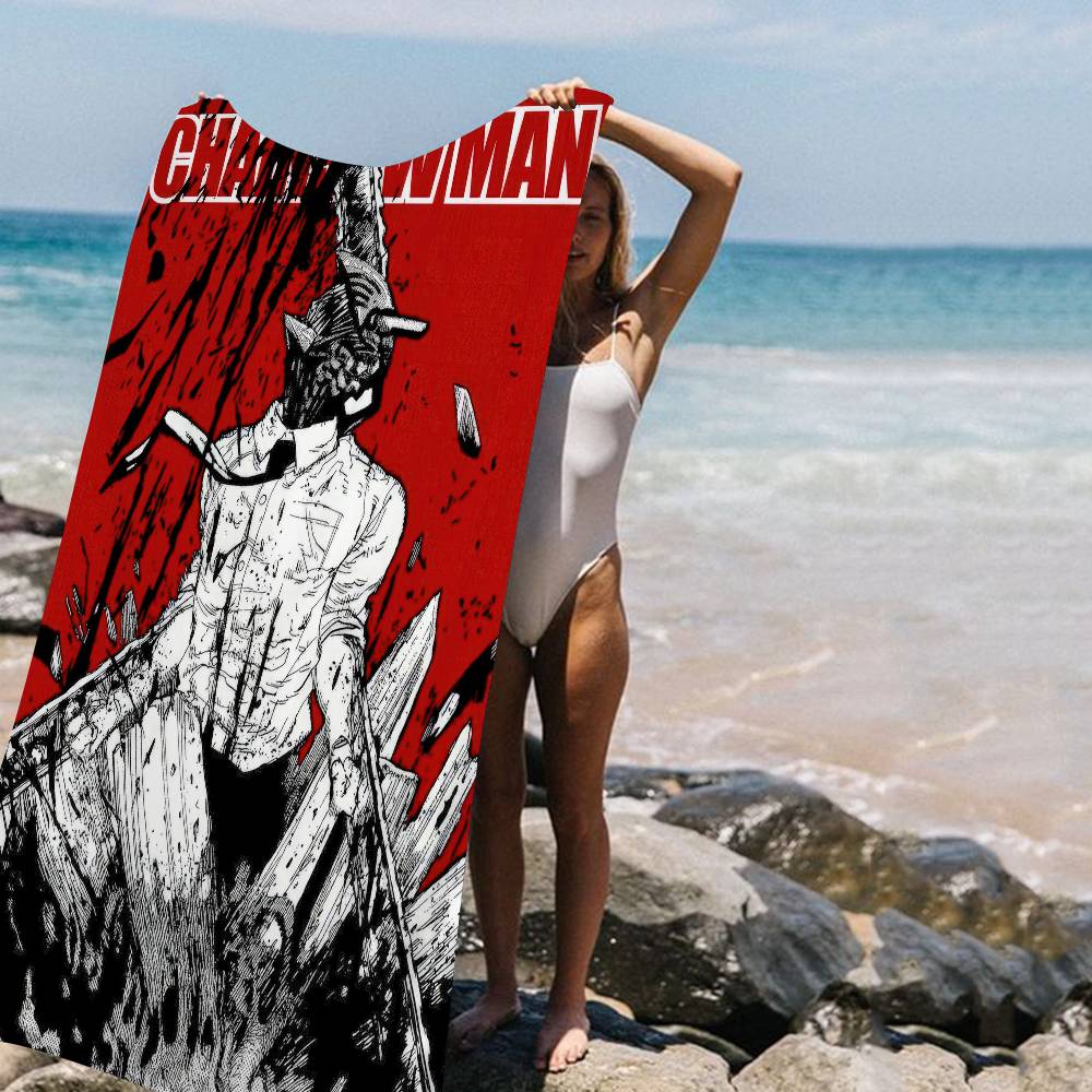 Anime Chainsaw Man Beach Towel - огляд і ціна Sauna Home Gym
