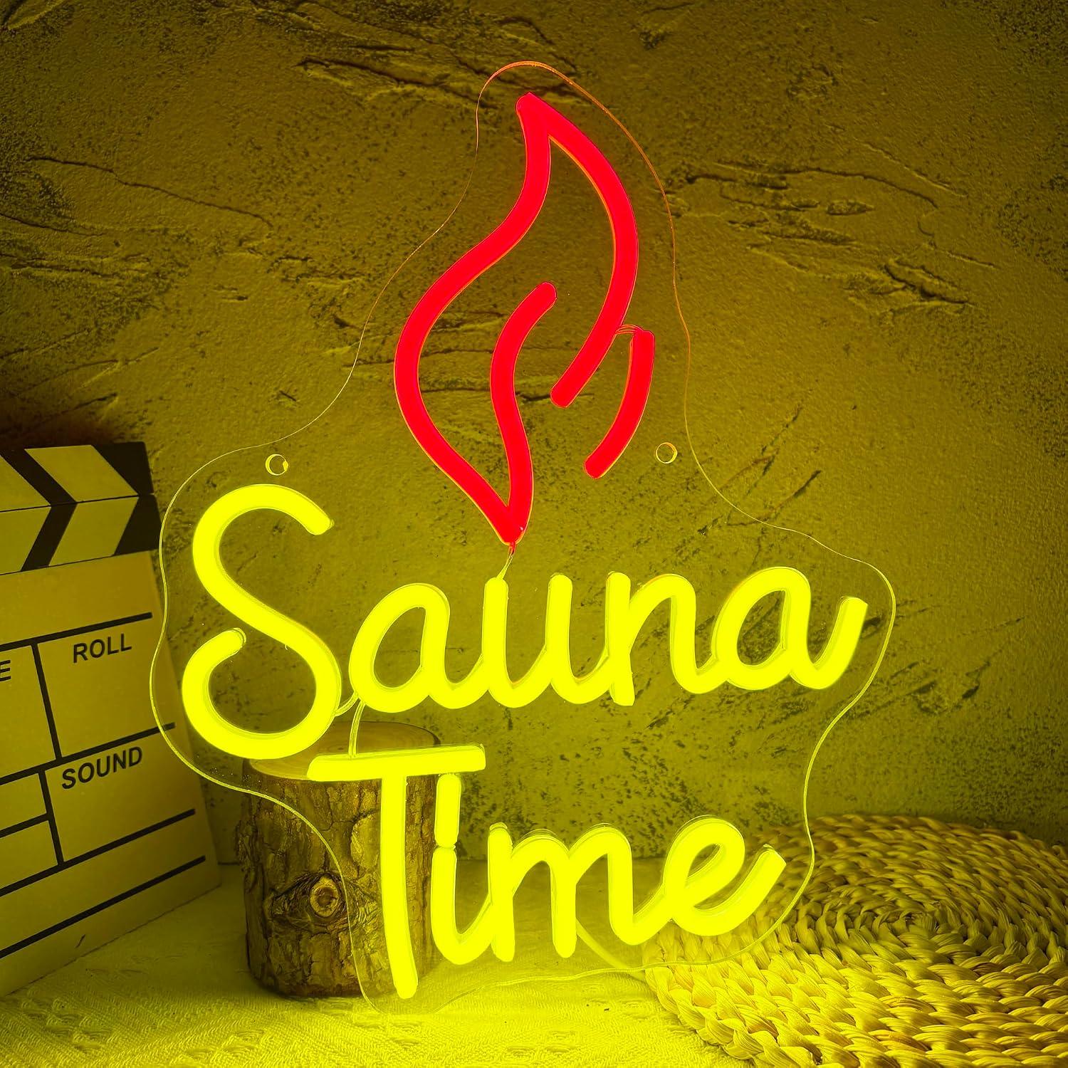 Sauna Time Neon Sign USB Dimma - огляд і ціна Sauna Home Gym