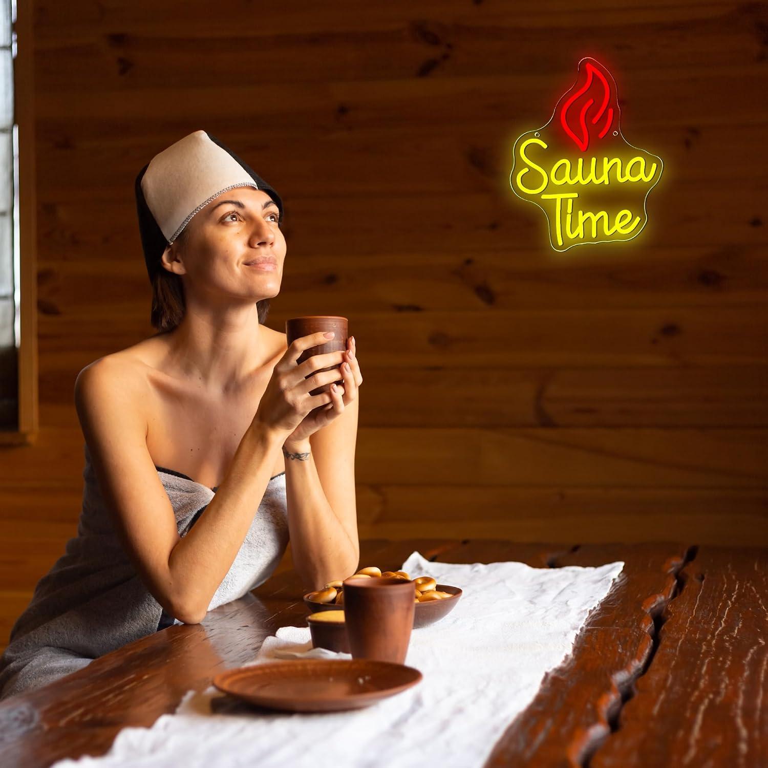 Sauna Time Neon Sign USB Dimma - огляд і ціна Sauna Home Gym