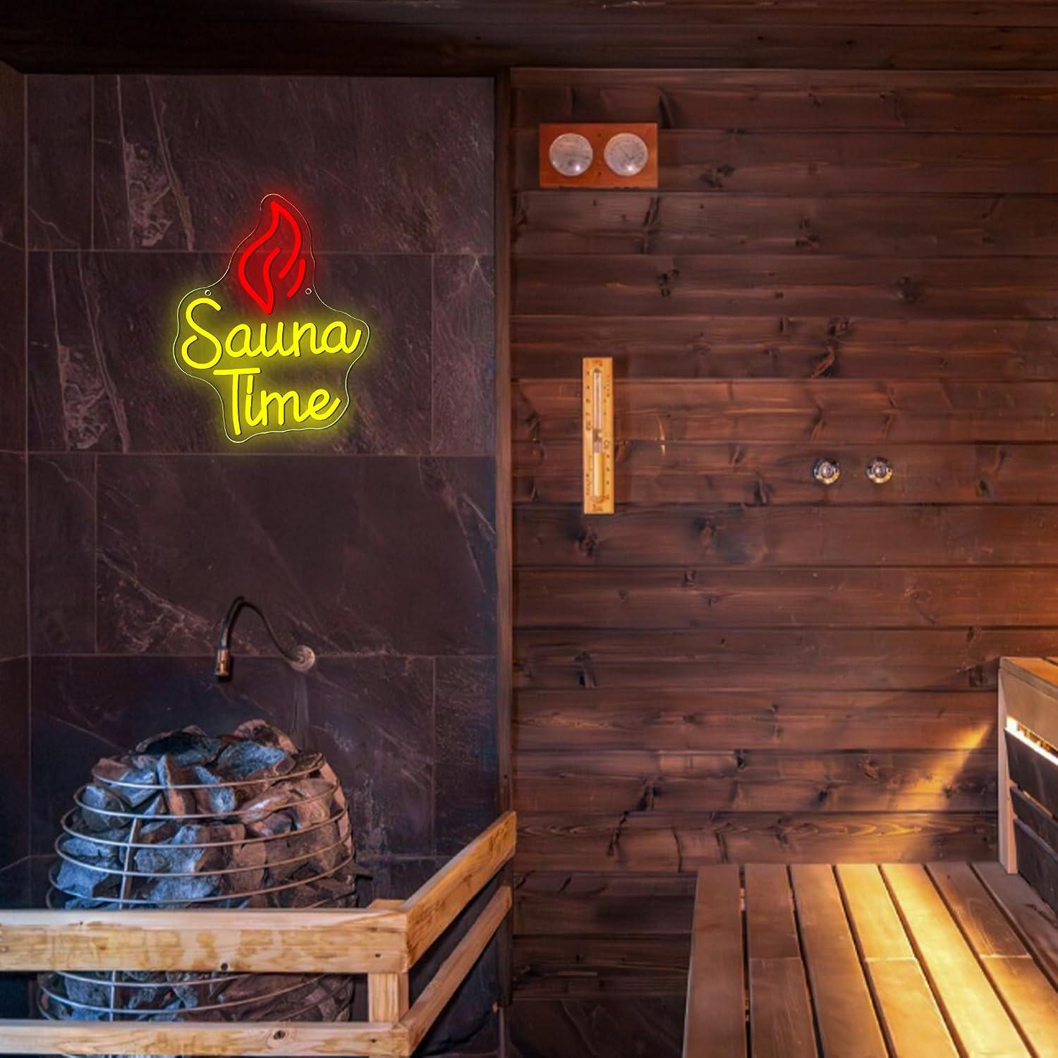 Sauna Time Neon Sign USB Dimma - огляд і ціна Sauna Home Gym