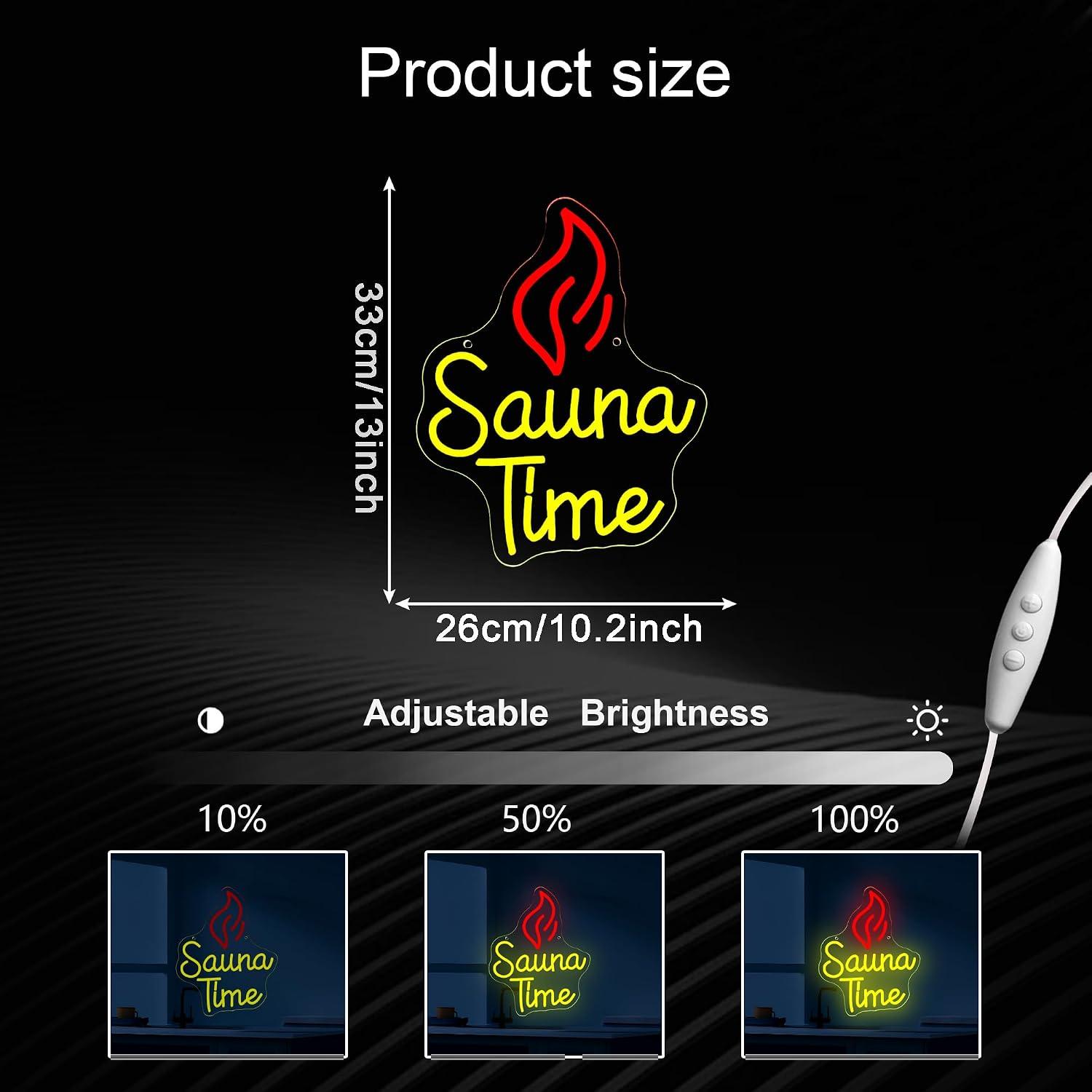Sauna Time Neon Sign USB Dimma - огляд і ціна Sauna Home Gym