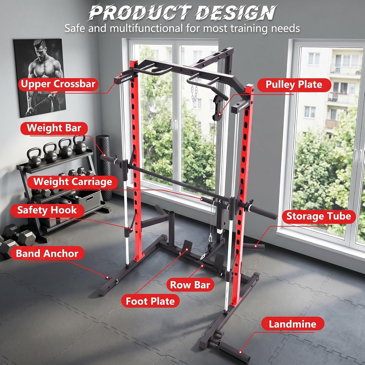 All-in-One Smith Machine Power - огляд і ціна Home Gym Lat Pulldown Machine