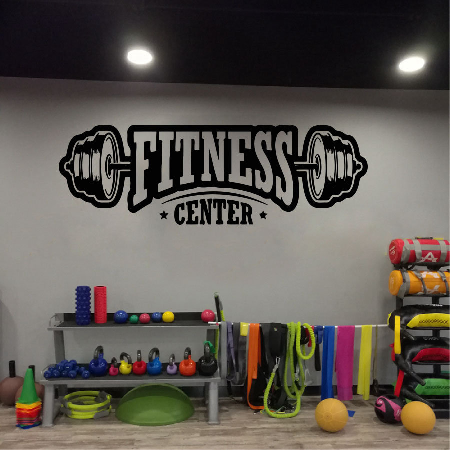 Gym vinyl decor wall decal fit - огляд і ціна Home Gym On Wall